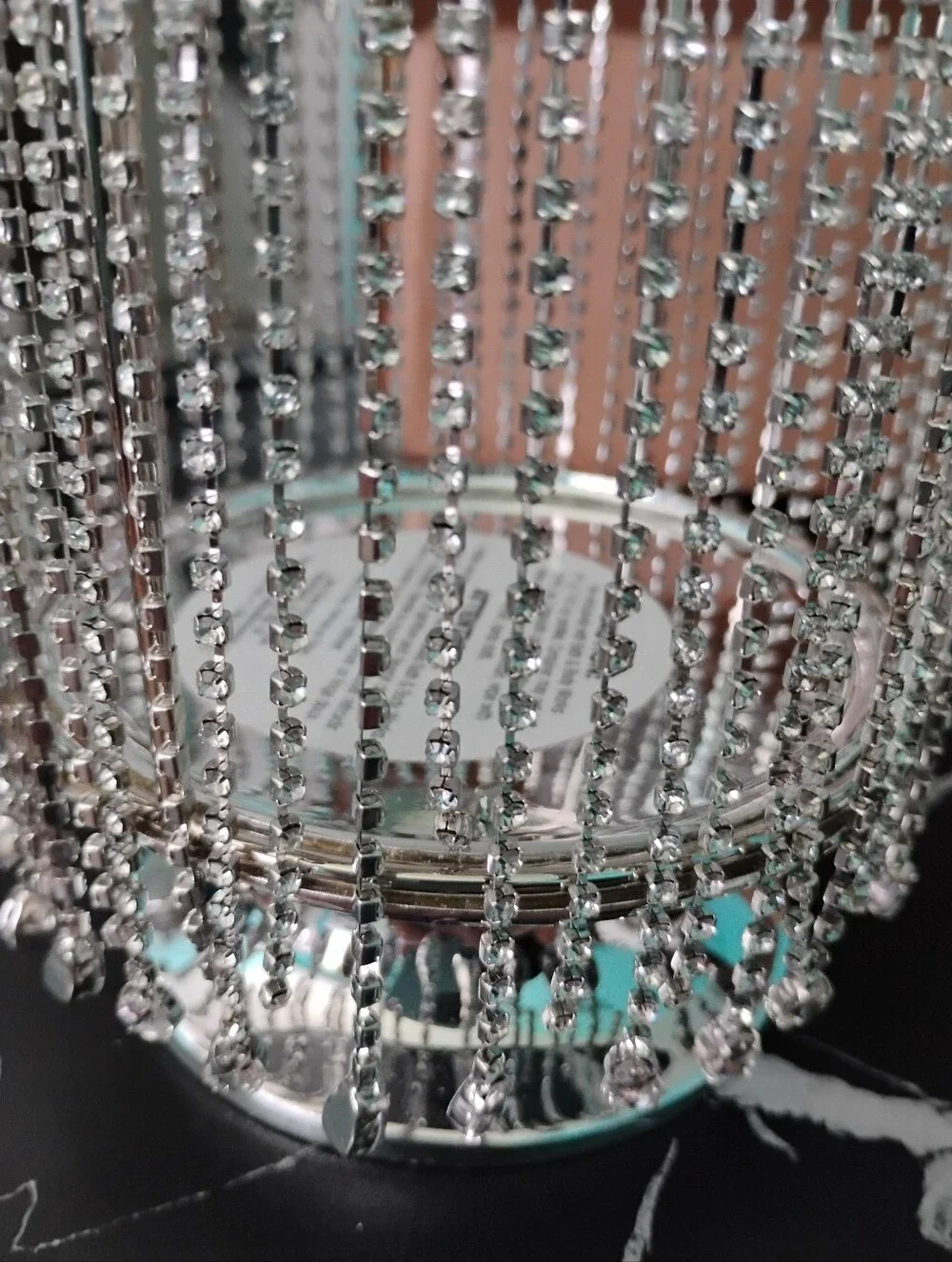 Bath & Body Works 3 Wick Rhinestone Dangling Candle Holder